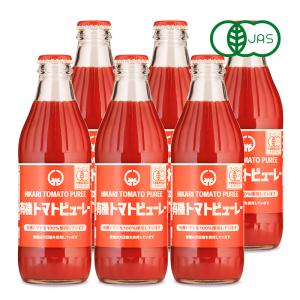 光食品 有機トマトピューレー 瓶 320g × 6個 有機JAS