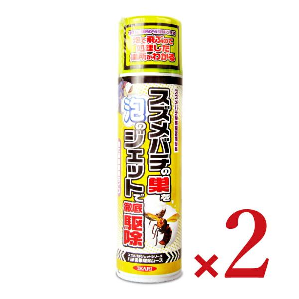 イカリ消毒 ハチの巣駆除ムース 300ml × 2本