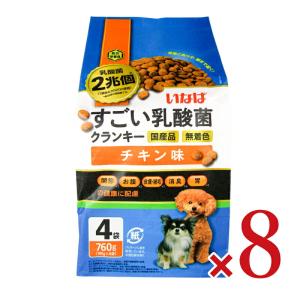 いなば すごい乳酸菌クランキー チキン味 (190g×4) ×8個 ケース販売｜tsutsu-uraura