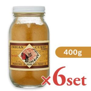 カレー粉 カレーパウダー インデアン食品 純カレー粉 瓶 400g ×6本