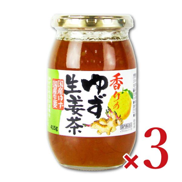 加藤美蜂園本舗 香りのゆず生姜茶 415g×3個