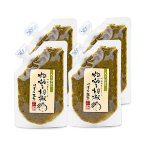 川津食品 粒柚子胡椒 (青) 100g × 4個  川津家謹製｜tsutsu-uraura