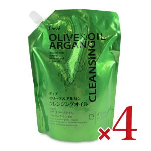 熊野油脂 ディブ オリーブ &amp; アルガン クレンジングオイル 詰替 450ml × 4袋