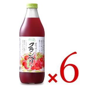 マルカイ 順造選 クランベリー 果汁50% 瓶 1000ml ×6本 ケース販売