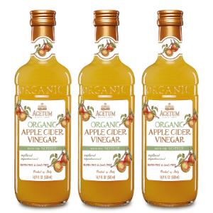 日欧商事 アチェートゥム オーガニック アップルビネガー 500ml × 3本 有機JAS
