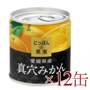 フルーツ缶 にっぽんの果実　愛媛県産　真穴みかん 190g ×12缶 [K＆K]｜にっぽん津々浦々