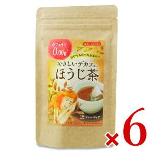 ティーブティック やさしいデカフェ ほうじ茶 [1.2g×15袋] × 6袋 ティーバッグ [日本緑茶センター]｜tsutsu-uraura
