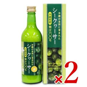 沖縄の自然に育まれたシークヮーサー 沖縄県産 ストレート果汁100％ 500ml × 2本