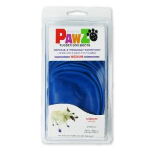 ポウズ PAWZ ラバードッグブーツブルー M 中型犬用
