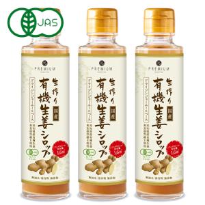 生搾り有機生姜シロップ ドライジンジャーエールベース　150ml × 3本 有機JAS｜tsutsu-uraura