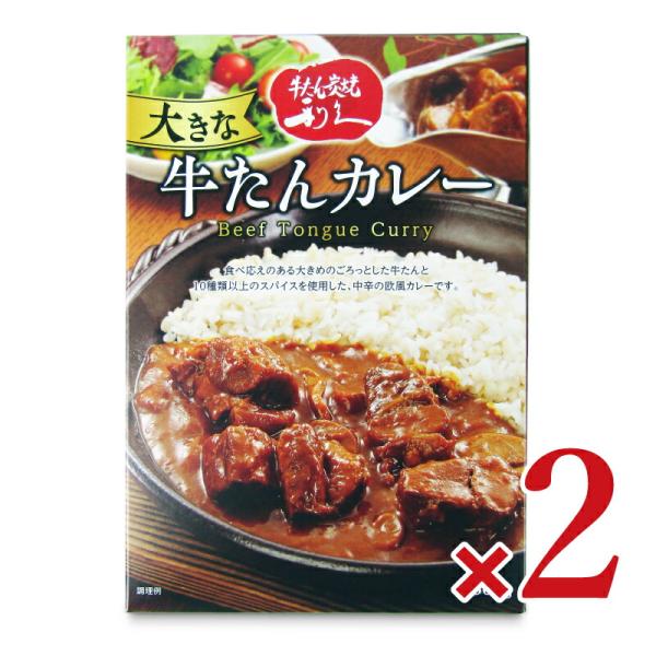 利久 大きな牛たんカレー 300g × 2個