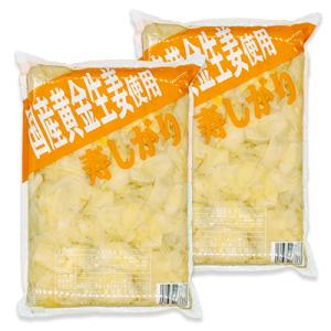 国産黄金生姜使用 寿司がり 1kg × 2袋 坂田信夫商店｜tsutsu-uraura