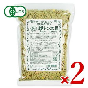 有機緑レンズ豆 500g × 2袋 桜井食品 有機JAS