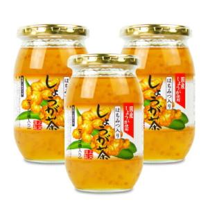 正栄食品 はちみつ入りしょうが茶 425g × 3個 瓶｜tsutsu-uraura