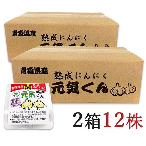 天間林流通加工 青森県産 熟成黒にんにく 元気くん [Mサイズ × 6個] × 2ケース販売