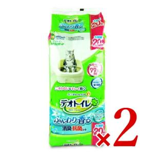 ユニ・チャーム デオトイレ 猫用 シート ふんわり香る消臭・抗菌シート 20枚入 × 2袋 超PayPay祭