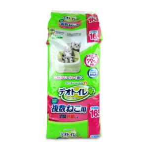 ユニ・チャーム デオトイレ 複数ねこ用 消臭・抗菌シート 16枚入