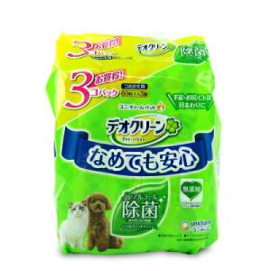 ユニ・チャーム デオクリーン ノンアルコール除菌ウェットティッシュ詰替 60枚 × 3パック