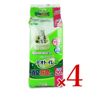 トイレ用品 猫用品 ユニ・チャーム デオトイレシート 猫用 消臭抗菌20枚 × 4袋