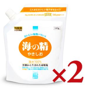 海の精 やきしお 塩  スタンドパック 540g × 2袋