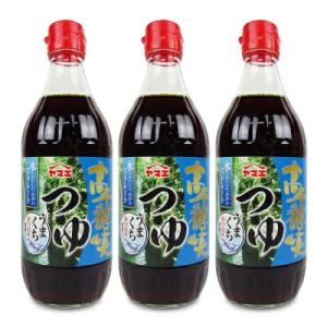 ヤマエ 高千穂峡つゆ あごだし 500ml × 3本 ストレートタイプ めんつゆ