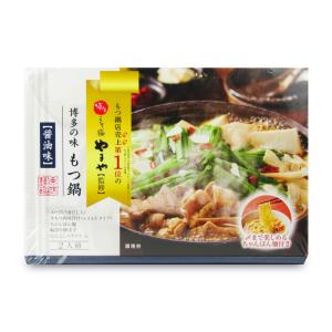 やまや 博多の味 もつ鍋セット 醤油味（2人前）413g 具材入り 麺付｜tsutsu-uraura