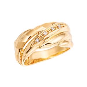 ジュエリーツツミ K18 ダイヤリング12号 0.53ct ダイヤモンドリング 12号 K18イエローゴールド鑑定書付