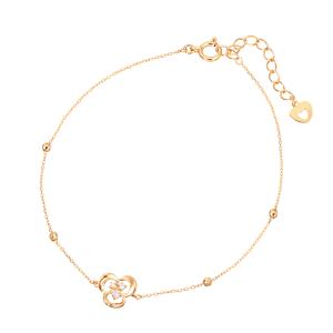 ダイヤモンド ハート ブレスレット K10 ピンク ゴールド