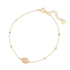 ジュエリーツツミ K18イエローゴールドダイヤモンド しずくモチーフブレスレット ジュエリーツツミ K18イエローゴールドダイヤモンドブレスレット