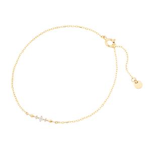 ジュエリーツツミ K10イエローゴールドグリーンアメシストブレスレット