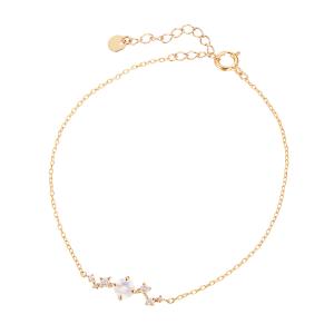ジュエリーツツミ K10ホワイトゴールドダイヤモンドブレスレット