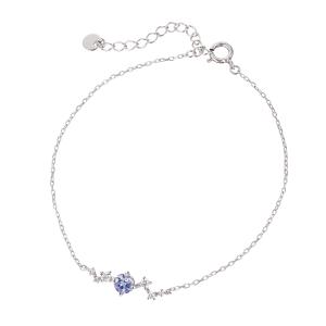 ジュエリーツツミ K10イエローゴールドサファイアブレスレット