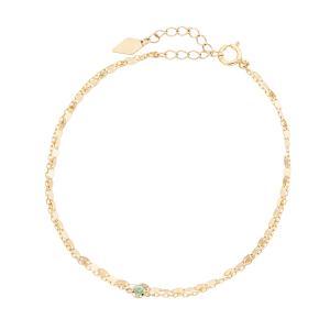 ジュエリーツツミ K10イエローゴールドホワイトトパーズブレスレット