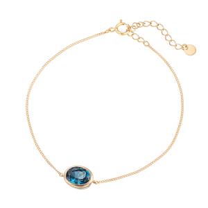 ジュエリーツツミ K10イエローゴールドサファイアブレスレット