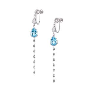 K10ホワイトゴールドブルートパーズイヤリング｜ジュエリーツツミ Yahoo!ショッピング店