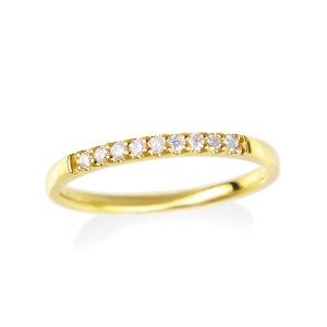 K18イエローゴールドダイヤモンドリング（ピンキーリング）