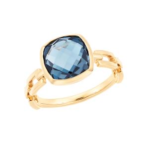 ジュエリーツツミ K10イエローゴールドロンドンブルートパーズリング