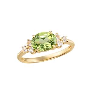 ジュエリーツツミ K10イエローゴールドグリーンアメシストリング