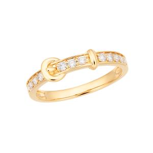 ジュエリーツツミ K18イエローゴールド鑑定書付ダイヤモンドリング