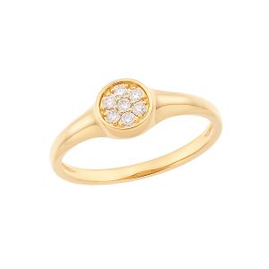 ジュエリーツツミ K18イエローゴールド鑑定書付ダイヤモンドリング