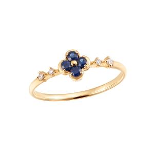 ジュエリーツツミ K10イエローゴールドサファイアリング : ジュエリー