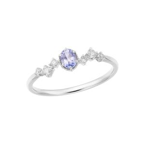 ジュエリーツツミ K10ホワイトゴールドタンザナイトリング