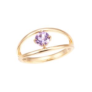 ジュエリーツツミ K10ピンクゴールドピンクサファイアリング（ピンキー