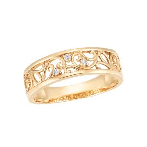 ジュエリーツツミ K10ホワイトゴールドダイヤモンドリング