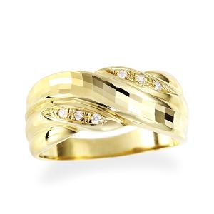 ジュエリーツツミ K18イエローゴールド鑑定書付ダイヤモンドリング