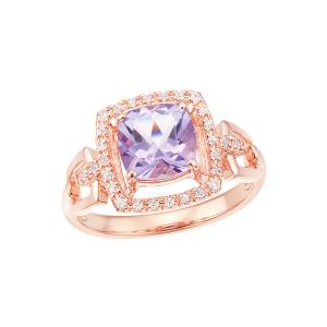 ジュエリーツツミ K10ピンクゴールドライトアメシストリング