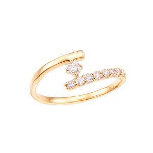 ジュエリーツツミ K18イエローゴールド鑑定書付ダイヤモンドリング