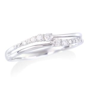 ジュエリーツツミ K10ホワイトゴールドダイヤモンドリング