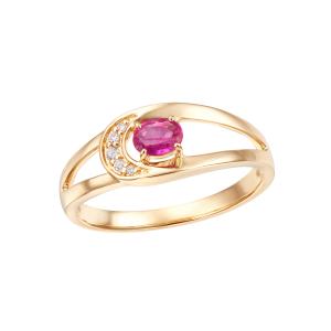 ジュエリーツツミ K18イエローゴールド鑑定書付ダイヤモンドリング