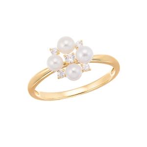 ジュエリーツツミ K10ホワイトゴールド淡水パールリング : ジュエリー